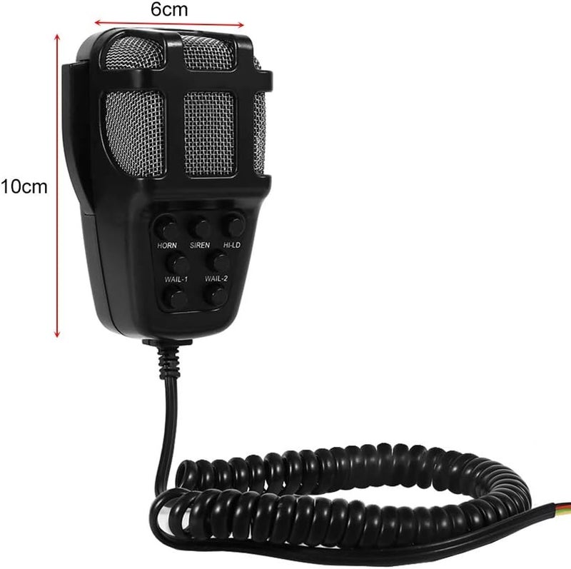 EVGATSAUTO Horn Siren, 12V Horn Siren 7 Sounds Horn with Mic PA Speaker System for Car Boat Van Truck - Image 5